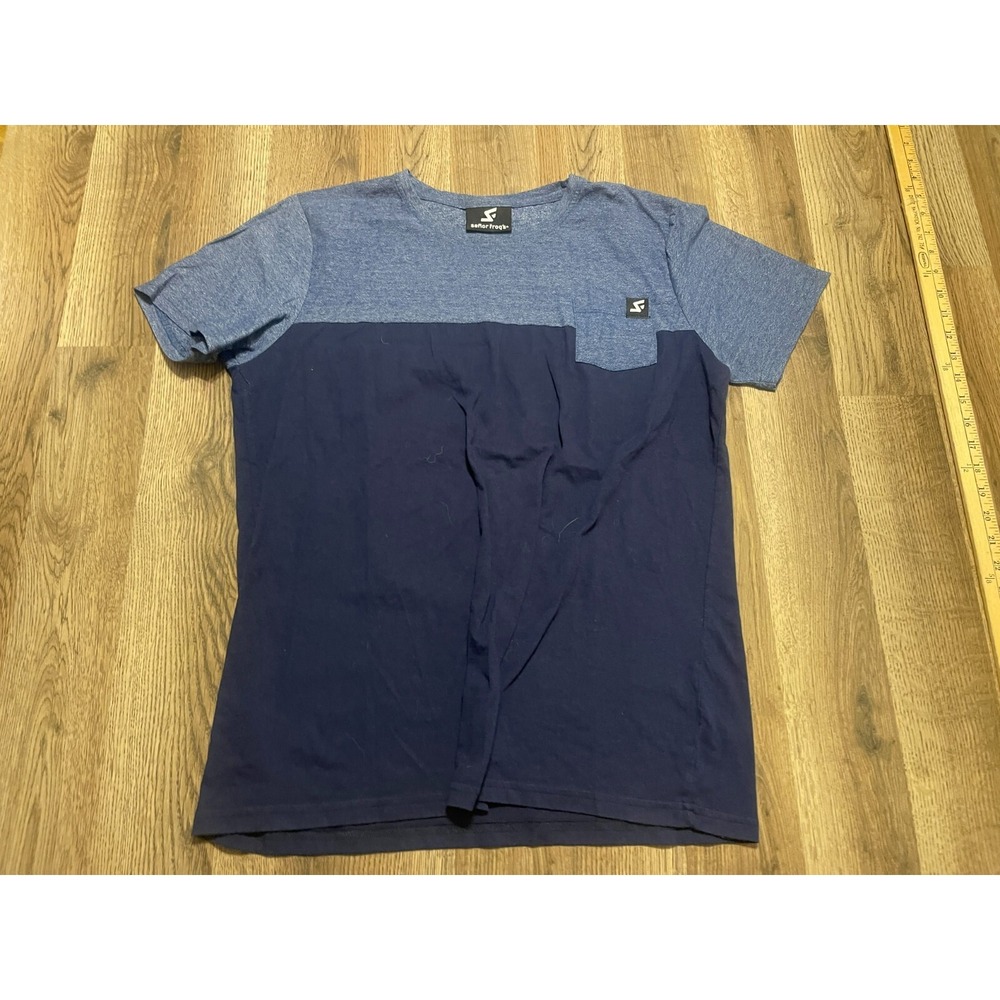 Senor Frog's Shirt, Men's Size Medium-Large, Blue, Pocket Tee, Short Sleeve